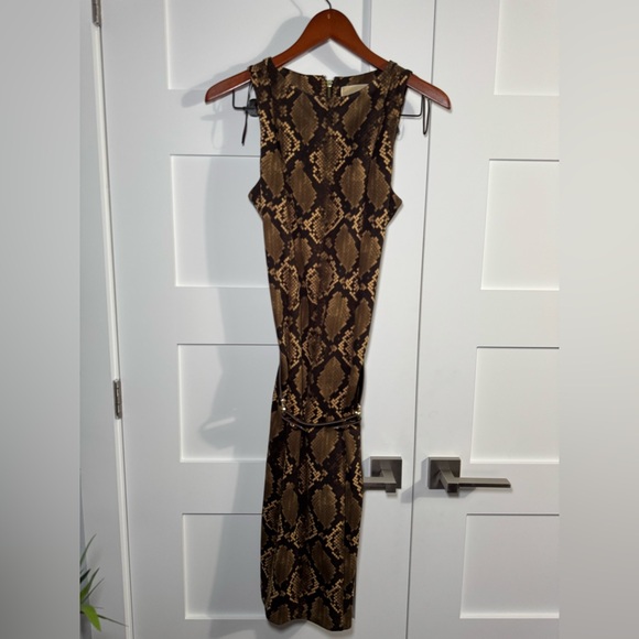Michael Kors Tan and Brown Snake Print Dress - Picture 6 of 6